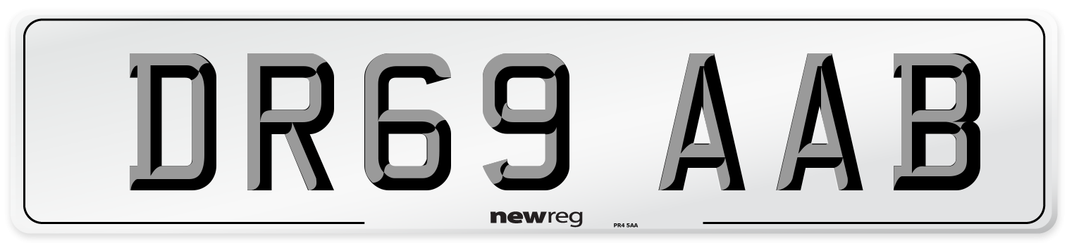 DR69 AAB Number Plate from New Reg